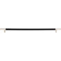 Atlas - Zanzibar Black Appliance Pull 17 Inch (c-c) Leather Polished Chrome - Polished Chrome