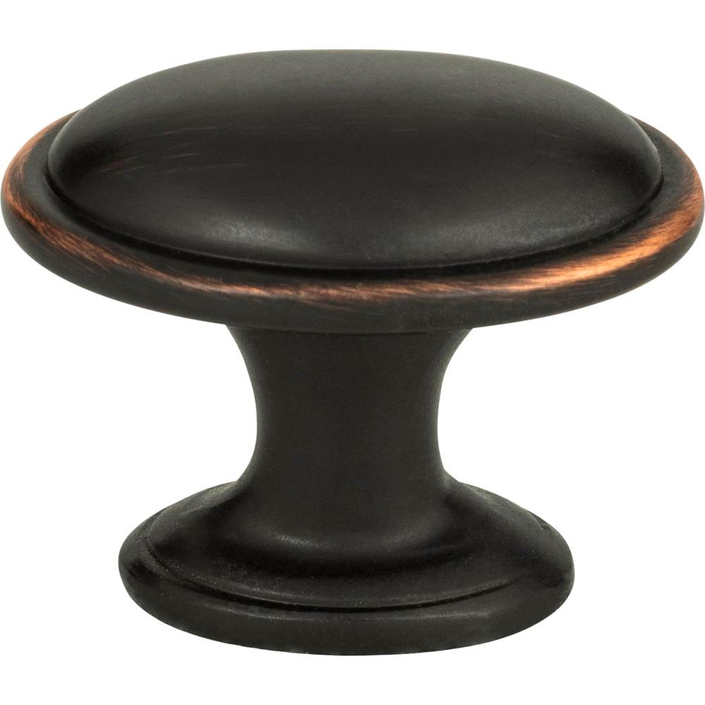 Atlas - Austen Oval Knob 1 5/16 Inch Venetian Bronze - Venetian Bronze