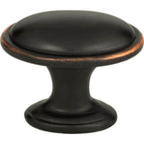 Atlas - Austen Oval Knob 1 5/16 Inch Venetian Bronze - Venetian Bronze