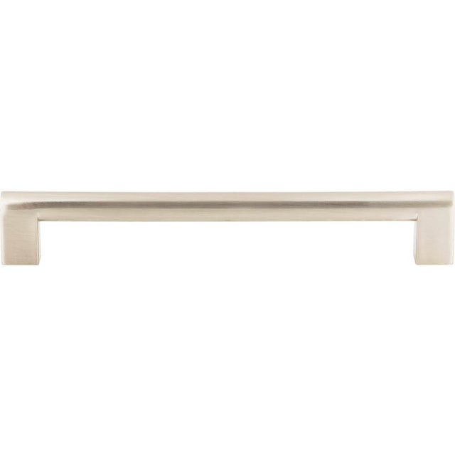 Atlas - Round Rail Pull 7 9/16 Inch (c-c) Brushed Nickel - Brushed Nickel