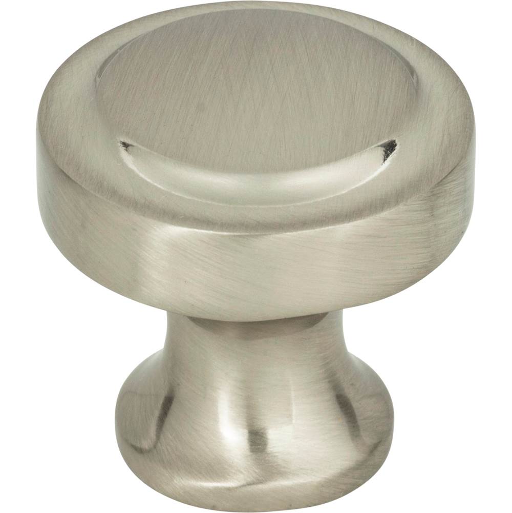Atlas - Bradbury Knob 1 1/4 Inch Brushed Nickel - Brushed Nickel