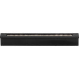 Atlas - Crystal Bar Inset Thin Pull 3 3/4 Inch (c-c) Matte Black - Matte Black