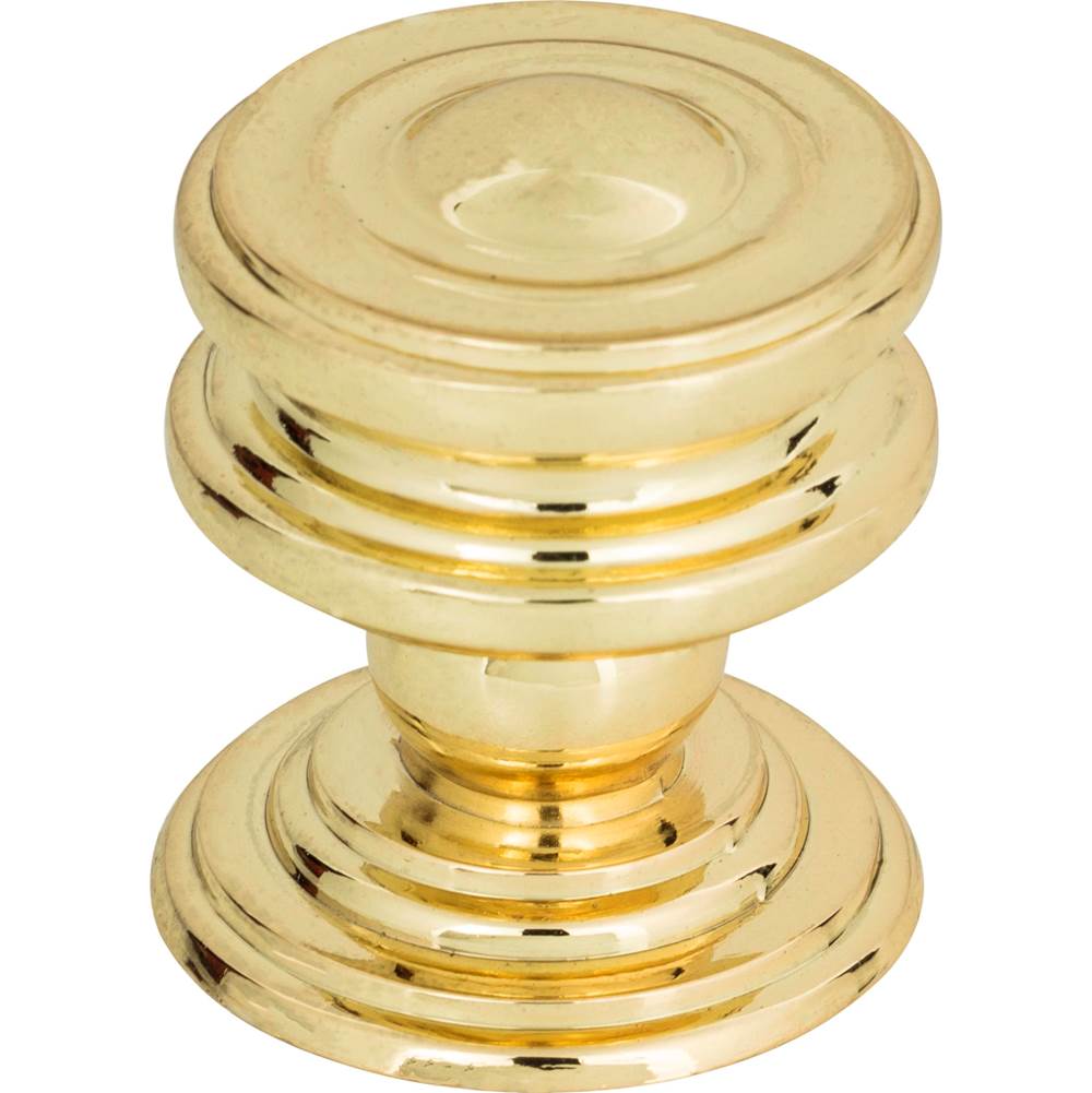 Atlas - Campaign Round Knob 1 1/4 Inch Polished Brass - Polished Brass