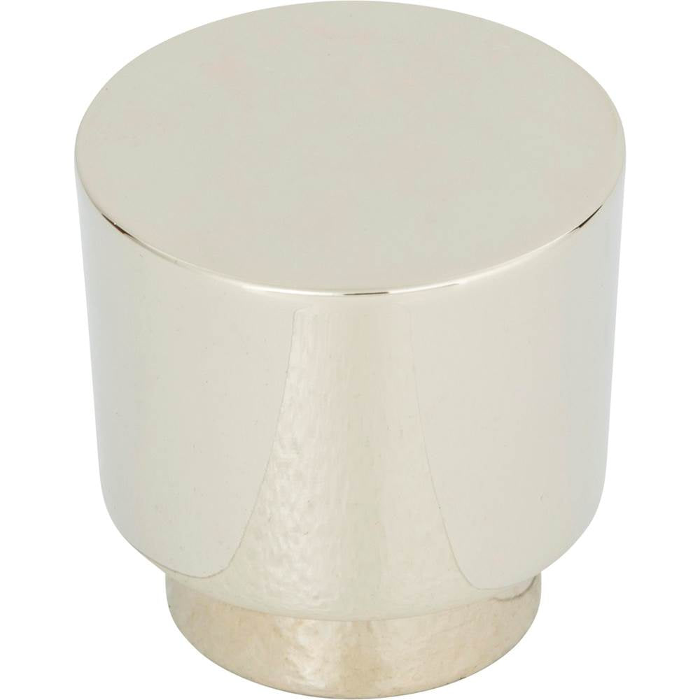 Atlas - Tom Tom Knob 1 1/4 Inch Polished Nickel - Polished Nickel