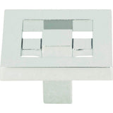 Atlas - Nobu Square Knob 1 3/8 Inch Polished Chrome - Polished Chrome