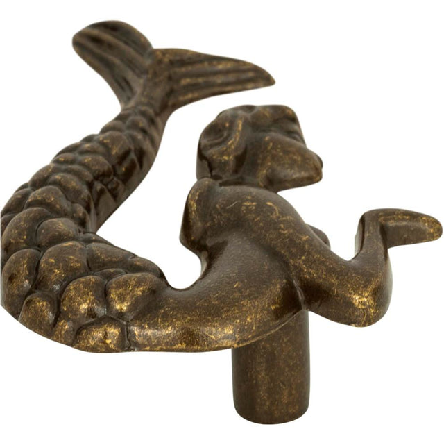 Atlas - Mermaid Knob Left 2 1/2 Inch Burnished Bronze - Burnished Bronze