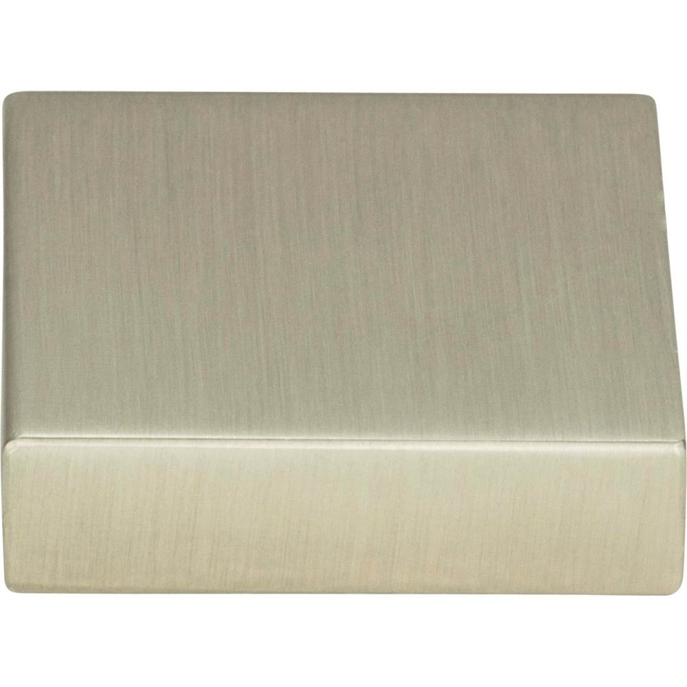 Atlas - Thin Square Knob 1 1/4 Inch Brushed Nickel - Brushed Nickel