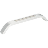 Crystal Inset Pull 6 5/16 Inch (c-c) Matte Chrome