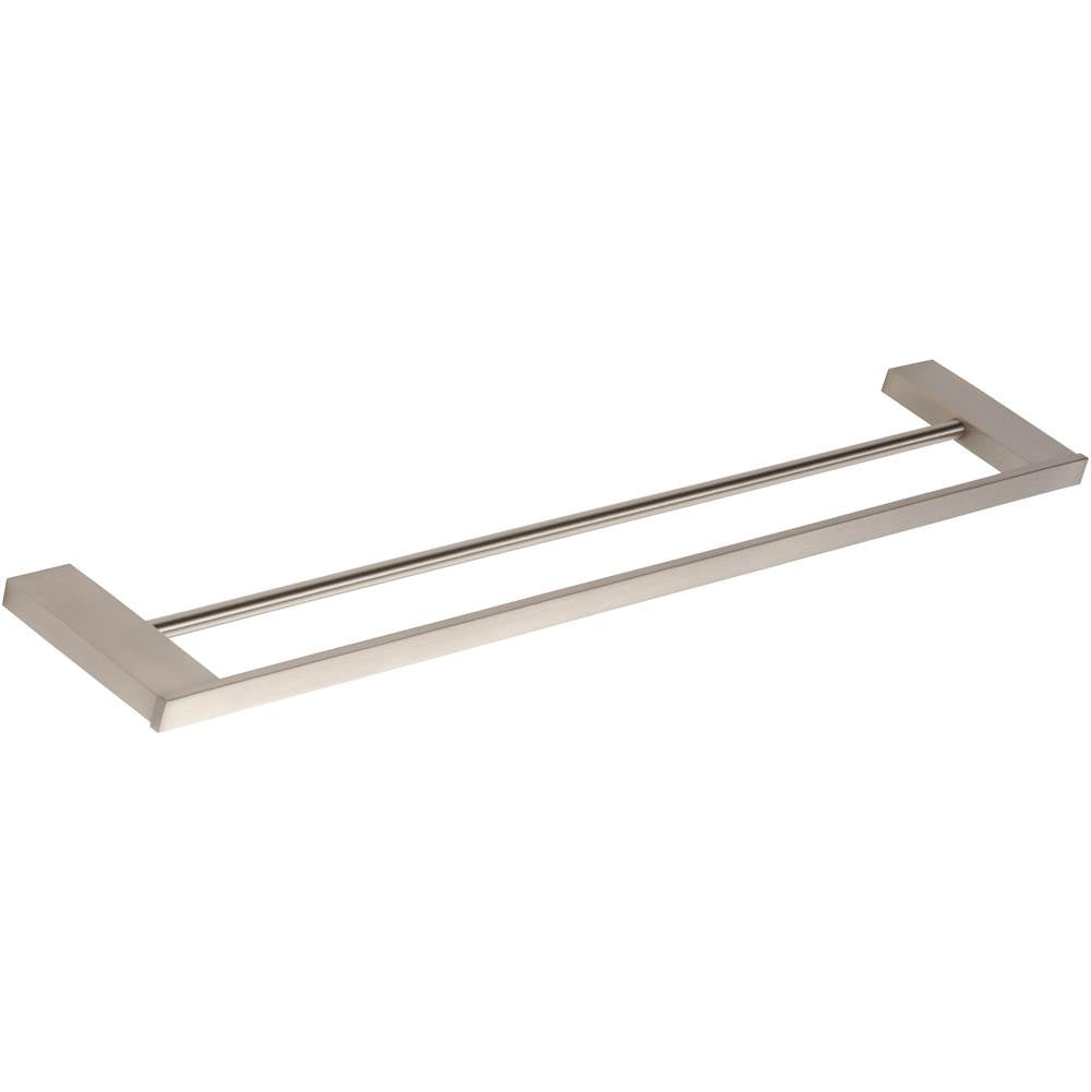 Atlas - Parker Bath Towel Bar 24 Inch Double Brushed Nickel - Brushed Nickel