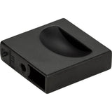 Thin Square Knob 1 1/4 Inch Matte Black