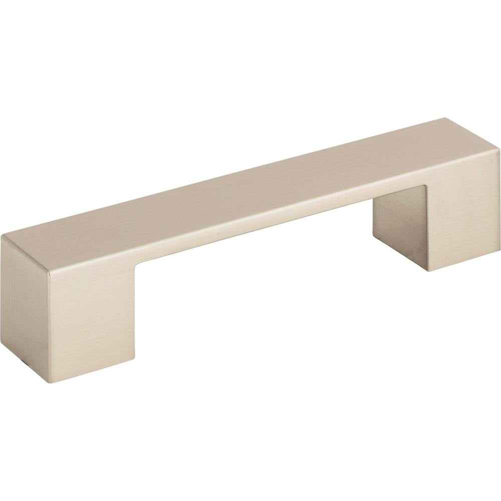 Wide Square Pull 3 3/4 Inch (c-c) Brushed Nickel
