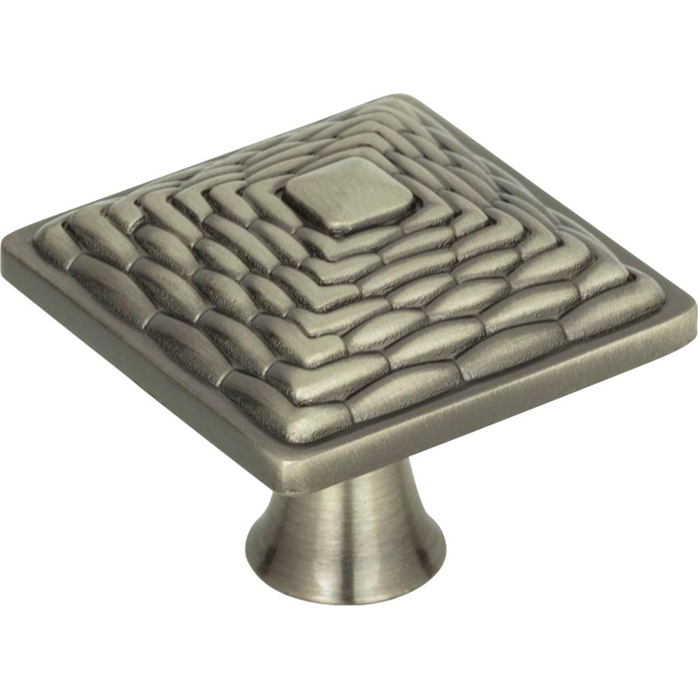 Mandalay Square Knob 1 1/4 Inch Brushed Nickel