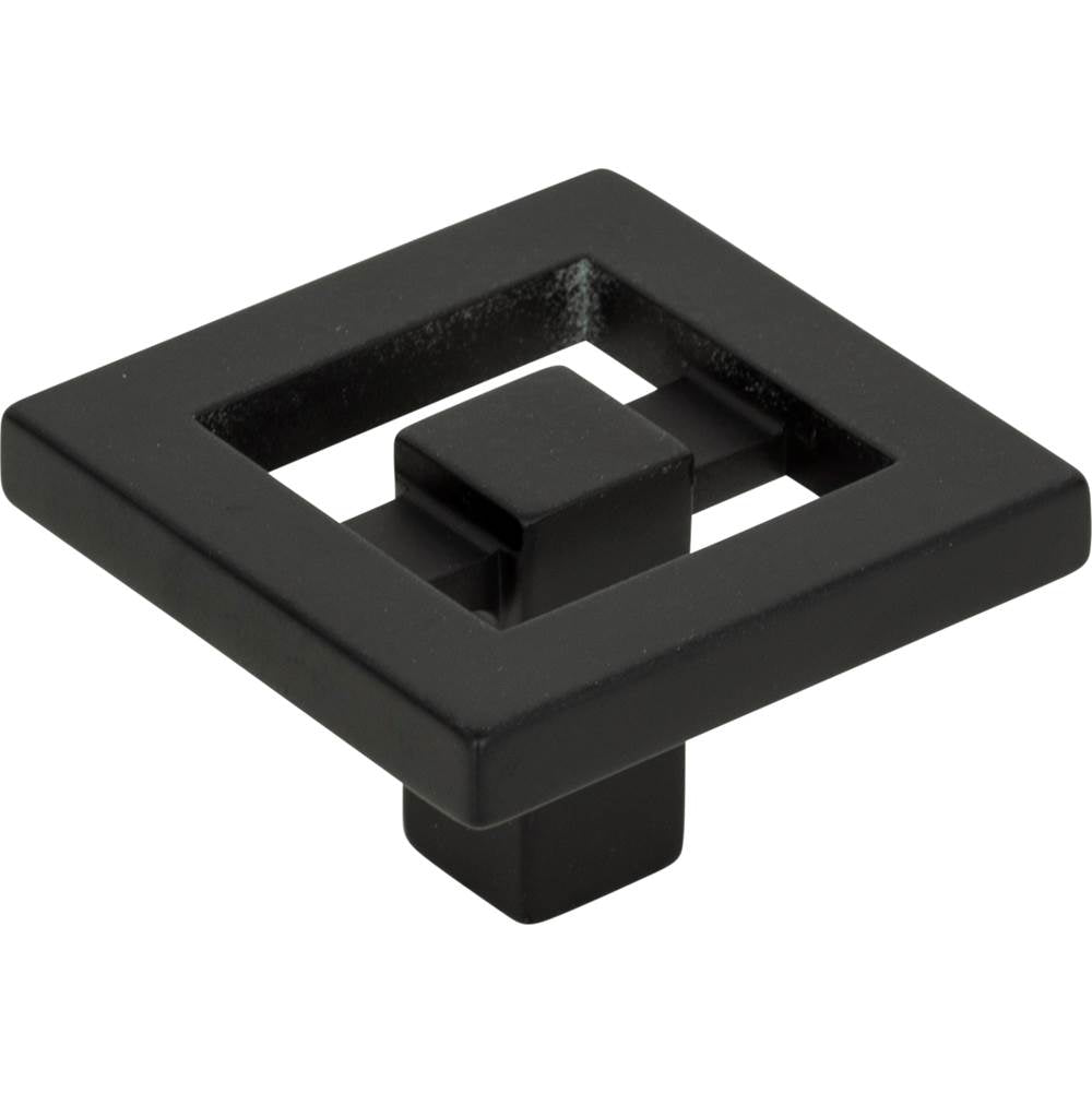Nobu Square Knob 1 3/8 Inch Matte Black
