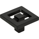 Nobu Square Knob 1 3/8 Inch Matte Black