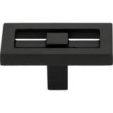 Atlas - Nobu Rectangle Knob 1 3/4 Inch Matte Black - Matte Black