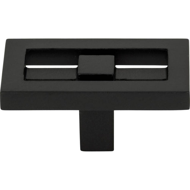 Atlas - Nobu Rectangle Knob 1 3/4 Inch Matte Black - Matte Black