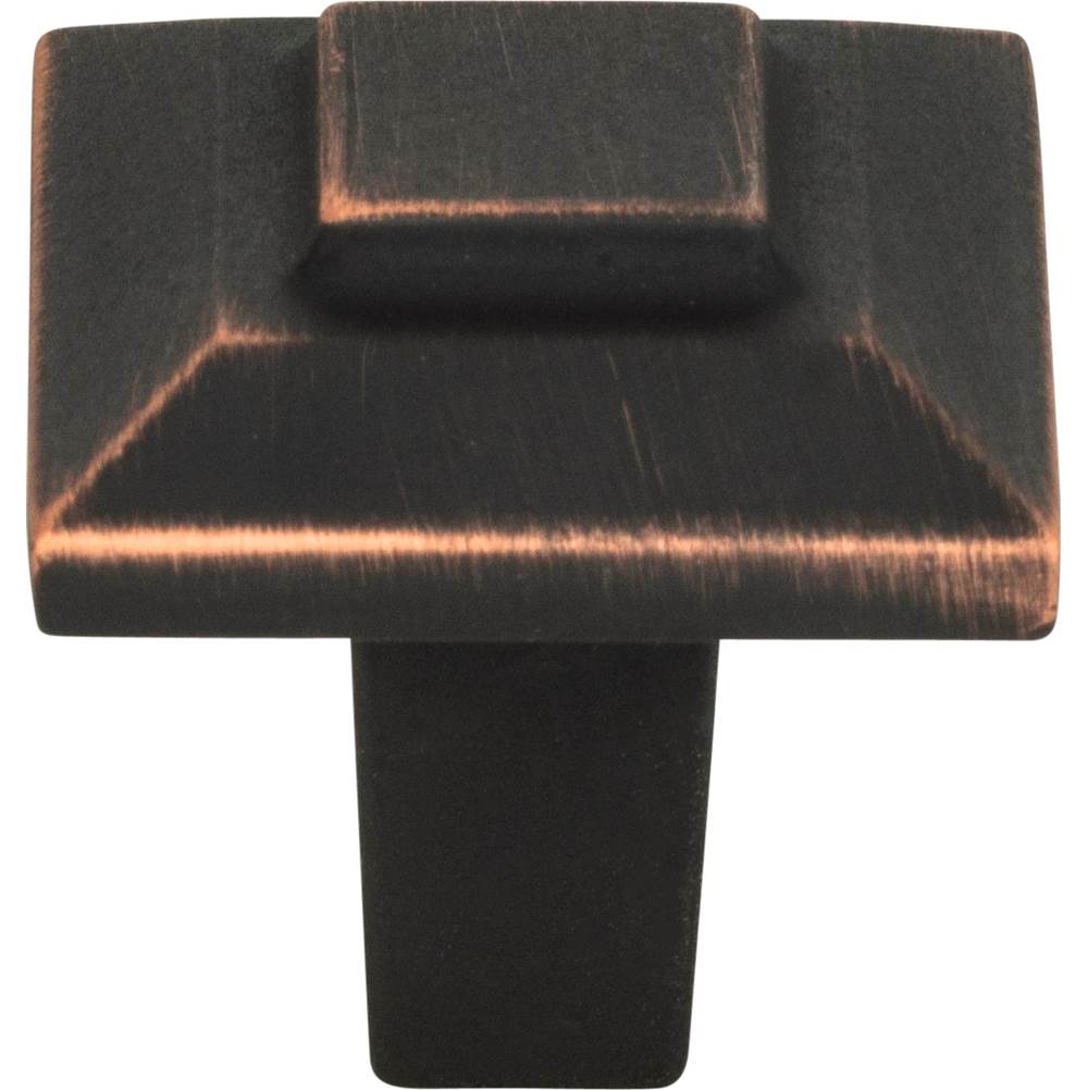Atlas - Trocadero Small Square Knob 1 Inch Venetian Bronze - Venetian Bronze