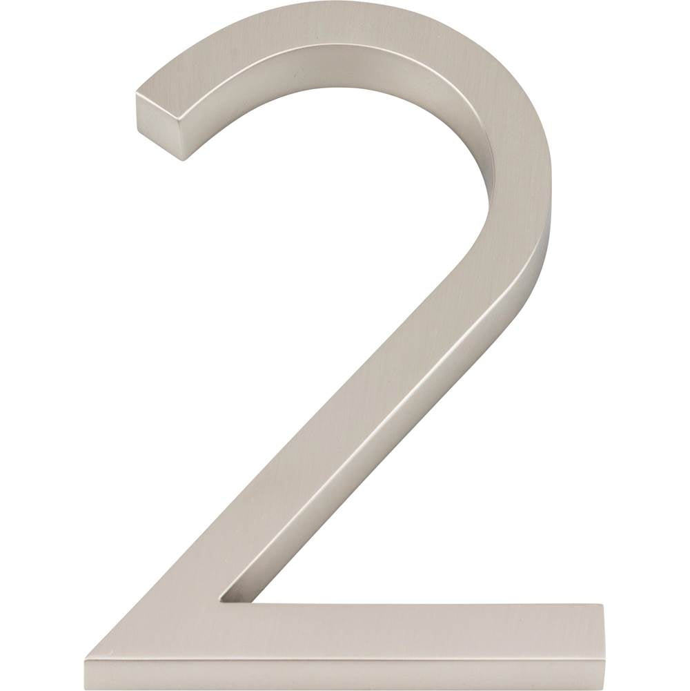 Atlas - Modern Avalon No.2 6 Inch Brushed Nickel - Brushed Nickel