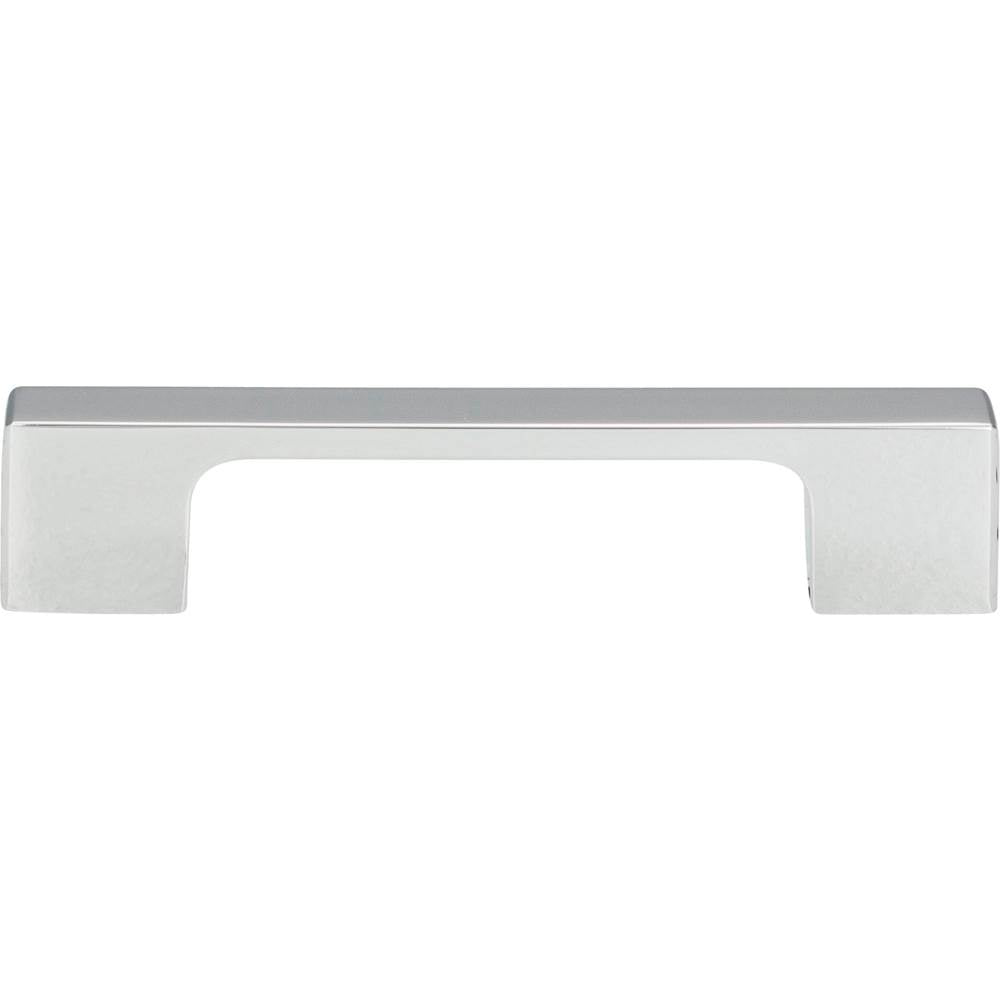 Atlas - Thin Square Pull 3 3/4 Inch (c-c) Polished Chrome - Polished Chrome