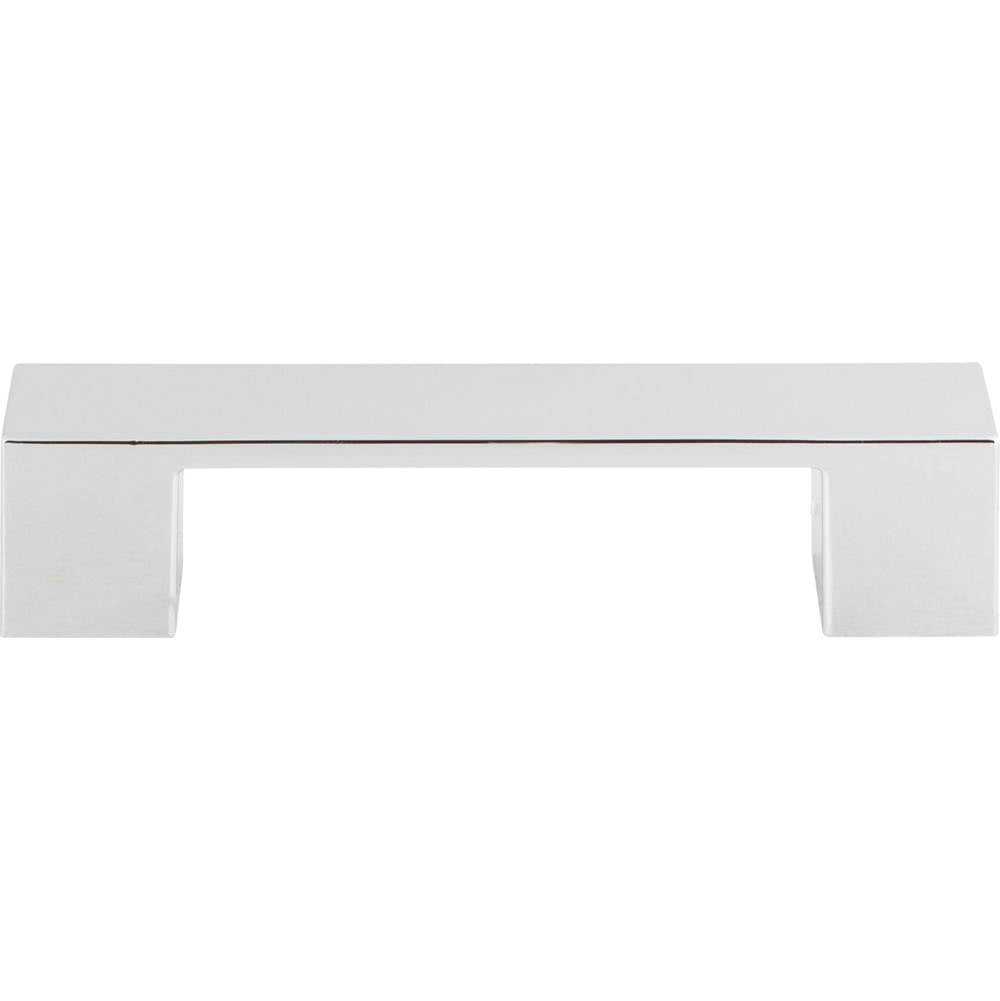 Atlas - Wide Square Pull 3 3/4 Inch (c-c) Polished Chrome - Polished Chrome