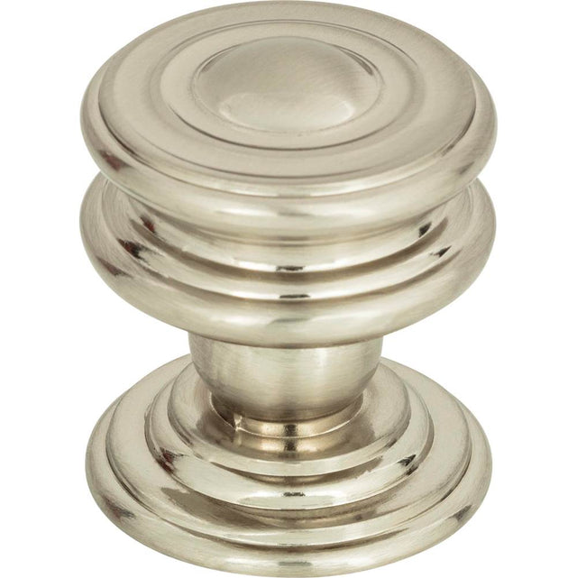 Atlas - Campaign Round Knob 1 1/4 Inch Brushed Nickel - Brushed Nickel