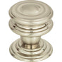 Atlas - Campaign Round Knob 1 1/4 Inch Brushed Nickel - Brushed Nickel