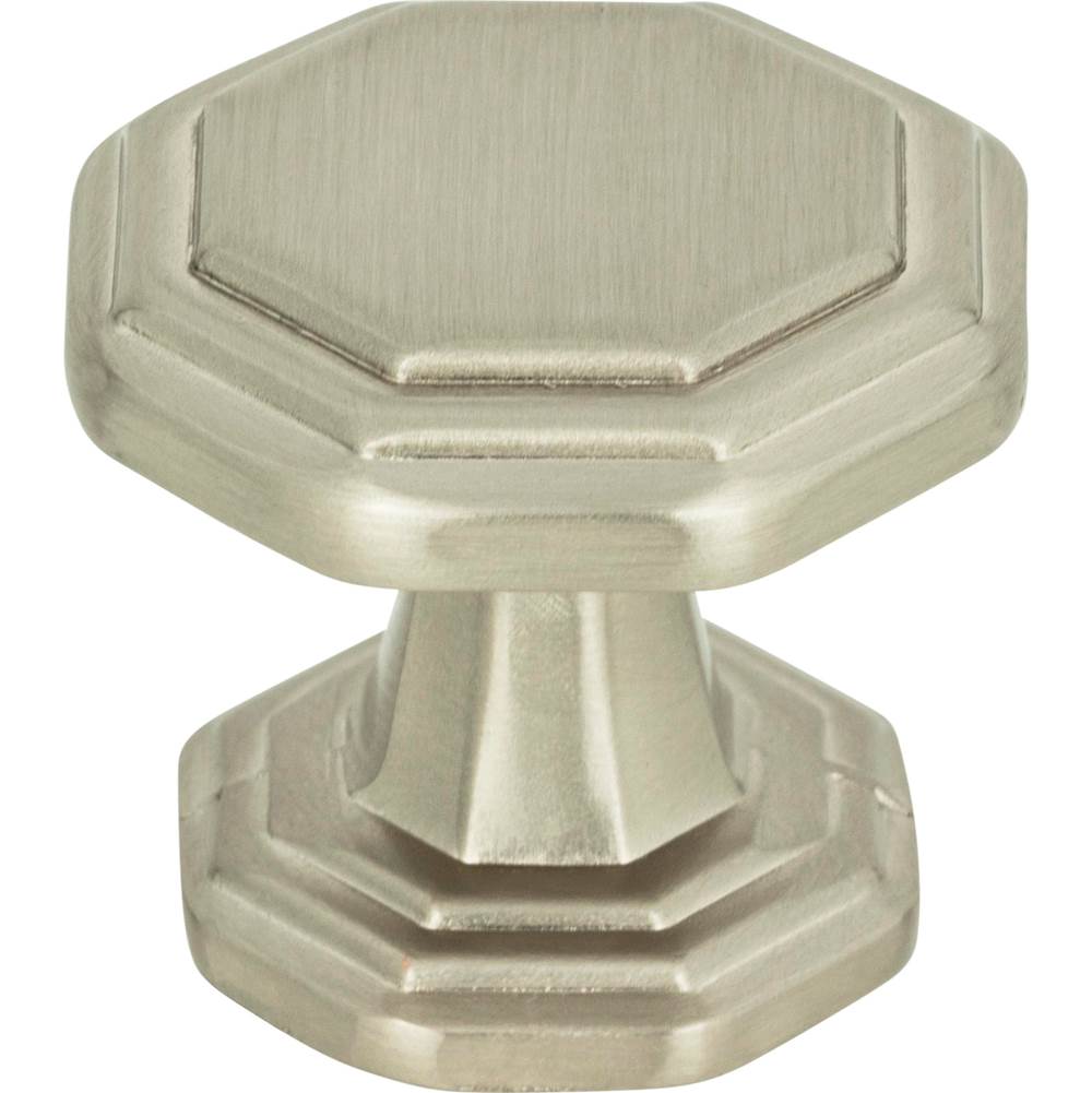 Atlas - Dickinson Octagon Knob 1 1/4 Inch Brushed Nickel - Brushed Nickel