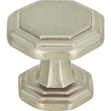 Atlas - Dickinson Octagon Knob 1 1/4 Inch Brushed Nickel - Brushed Nickel