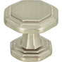 Atlas - Dickinson Octagon Knob 1 1/4 Inch Brushed Nickel - Brushed Nickel