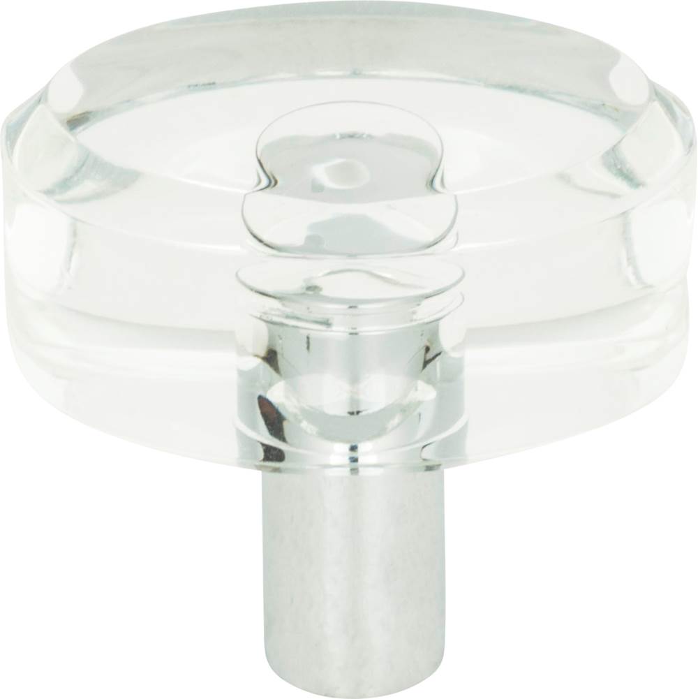 Atlas - Optimism Oval Knob 1 1/2 Inch Polished Chrome - Polished Chrome