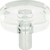 Atlas - Optimism Oval Knob 1 1/2 Inch Polished Chrome - Polished Chrome