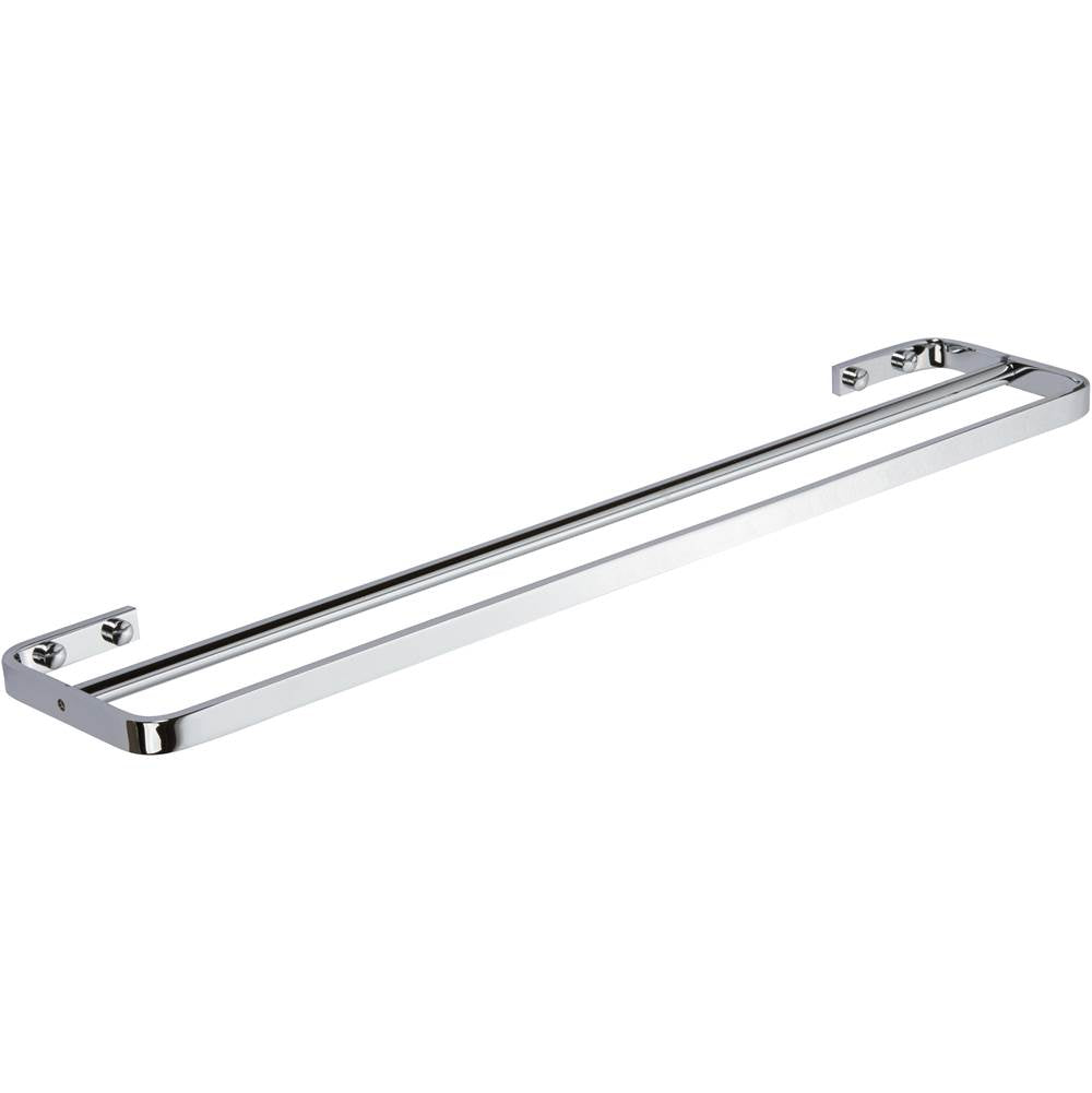 Atlas - Solange Bath Towel Bar 24 Inch Double Polished Chrome - Polished Chrome