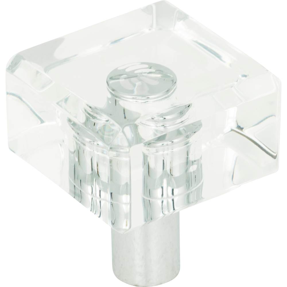 Optimism Square Knob 1 1/4 Inch Brushed Nickel