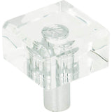 Optimism Square Knob 1 1/4 Inch Brushed Nickel