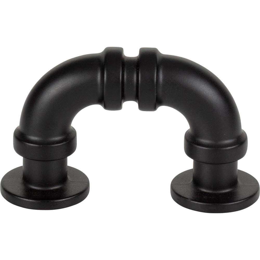Atlas - Steam Punk Finger Pull 1 5/16 Inch (c-c) Matte Black - Matte Black