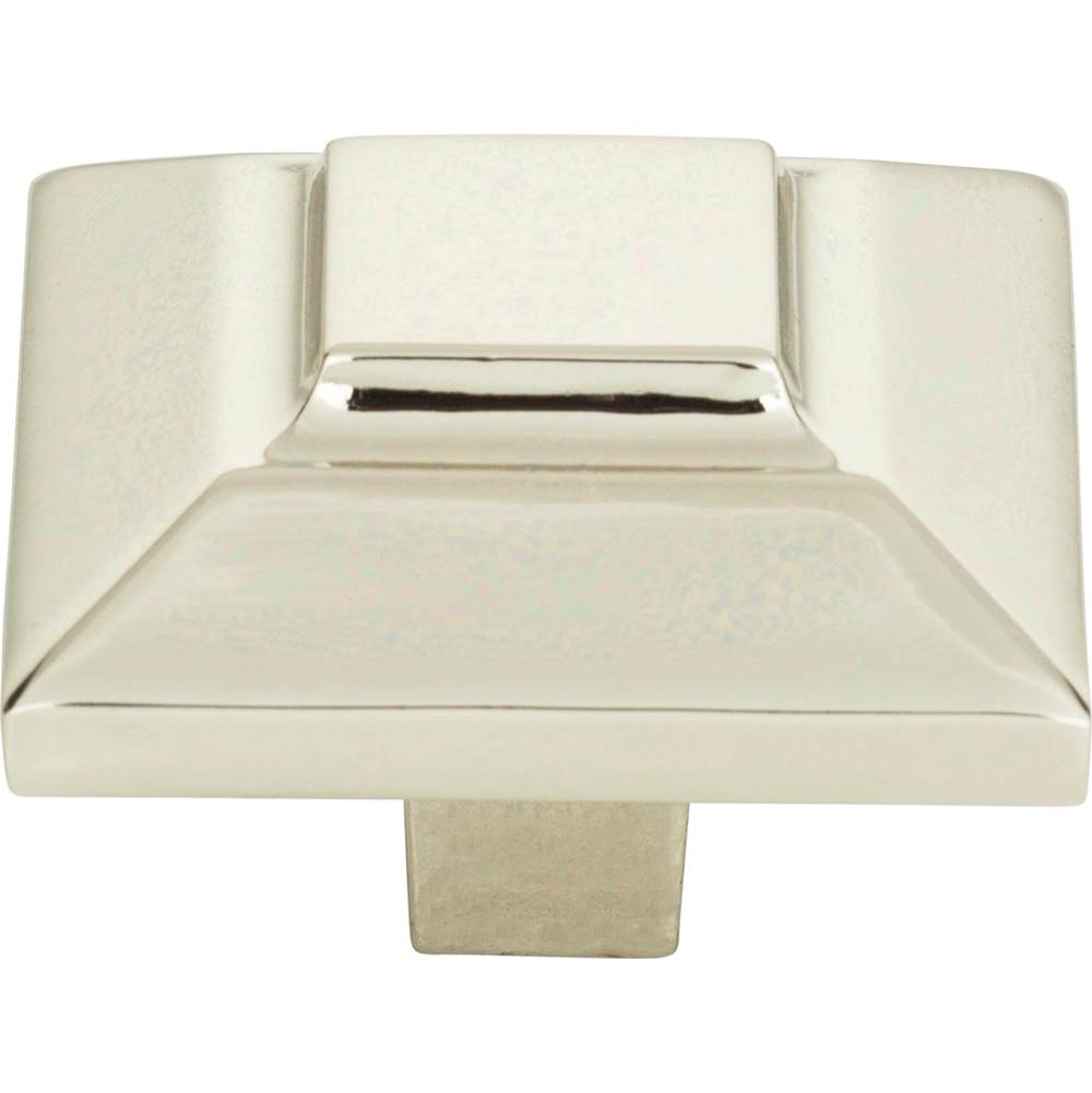 Atlas - Trocadero Large Square Knob 1 1/2 Inch Polished Nickel - Polished Nickel