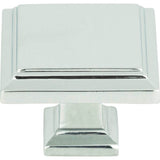 Atlas - Sutton Place Square Knob 1 1/4 Inch Polished Chrome - Polished Chrome