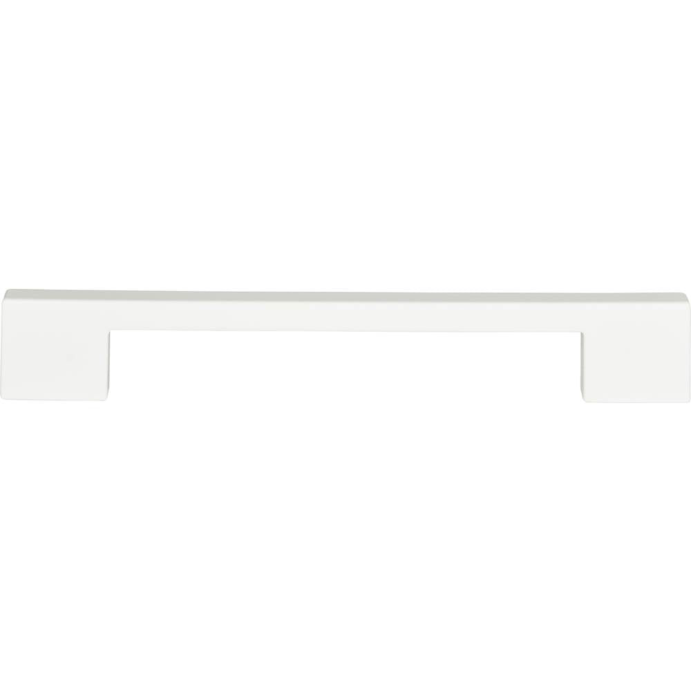 Atlas - Thin Square Pull 7 9/16 Inch (c-c) High White Gloss - High Gloss White
