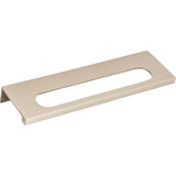 Modern Square Edge Tab Pull 5 1/16 Inch (c-c) Brushed Nickel