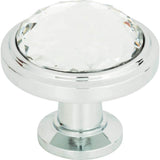 Atlas - Legacy Crystal Round Knob 1 5/16 Inch Polished Chrome - Polished Chrome