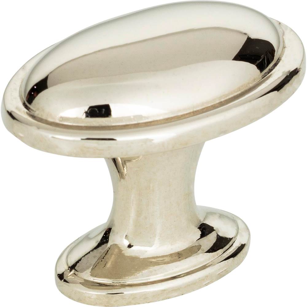 Austen Oval Knob 1 5/16 Inch Brushed Nickel