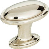 Austen Oval Knob 1 5/16 Inch Brushed Nickel