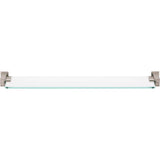 Atlas - Sutton Place Bath Glass Shelf 24 Inches Brushed Nickel - Brushed Nickel