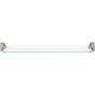 Atlas - Sutton Place Bath Glass Shelf 24 Inches Brushed Nickel - Brushed Nickel