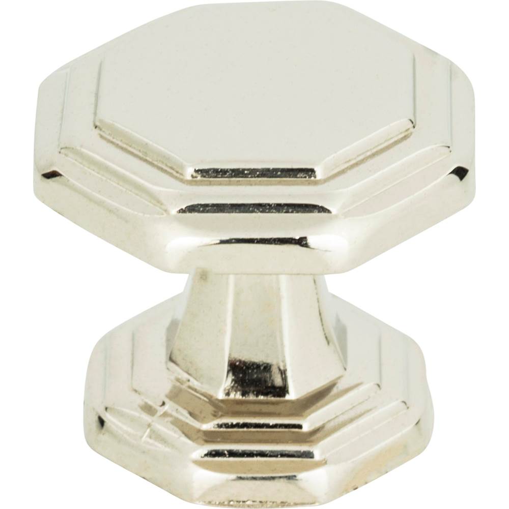 Atlas - Dickinson Octagon Knob 1 1/4 Inch Polished Nickel - Polished Nickel