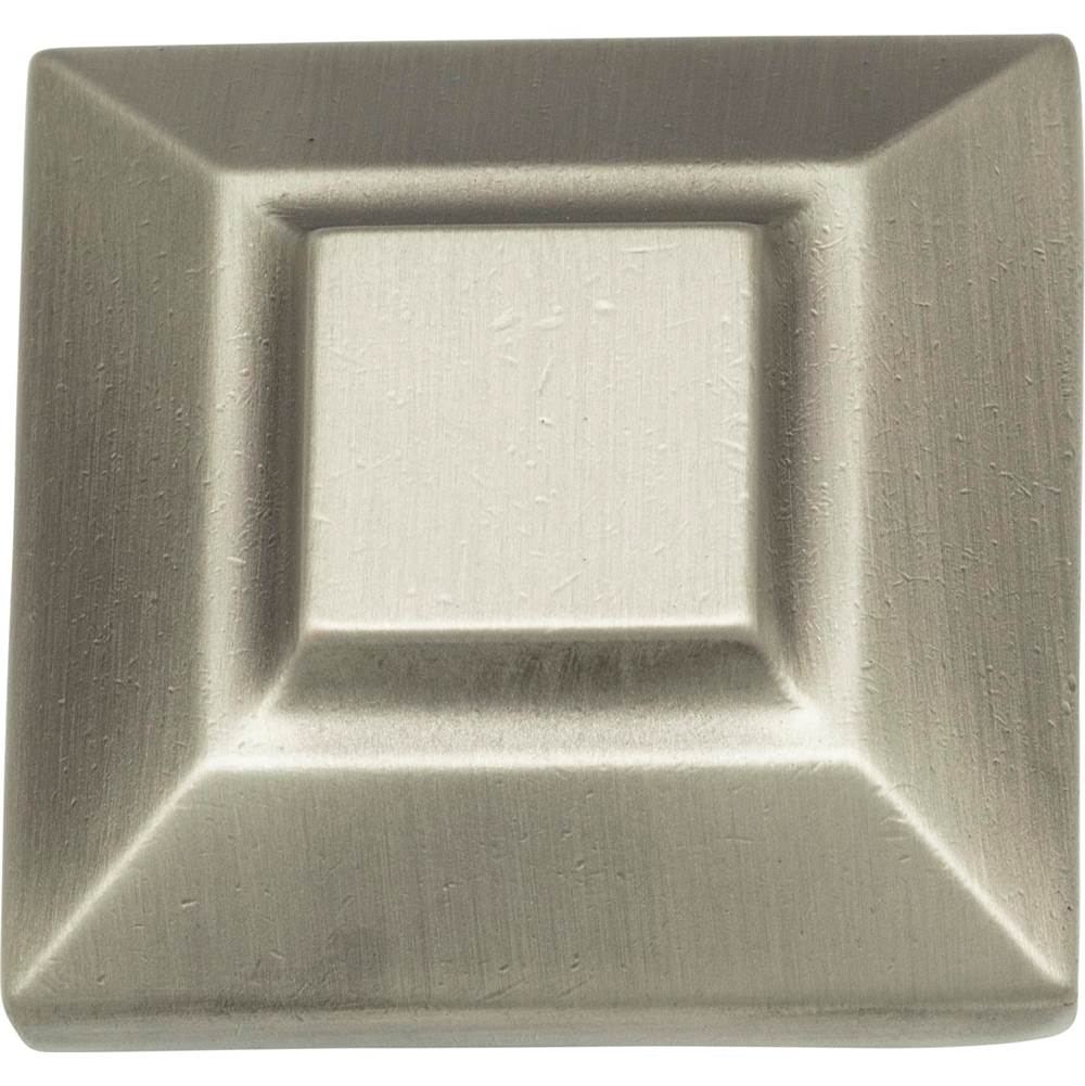 Trocadero Large Square Knob 1 1/2 Inch Brushed Nickel