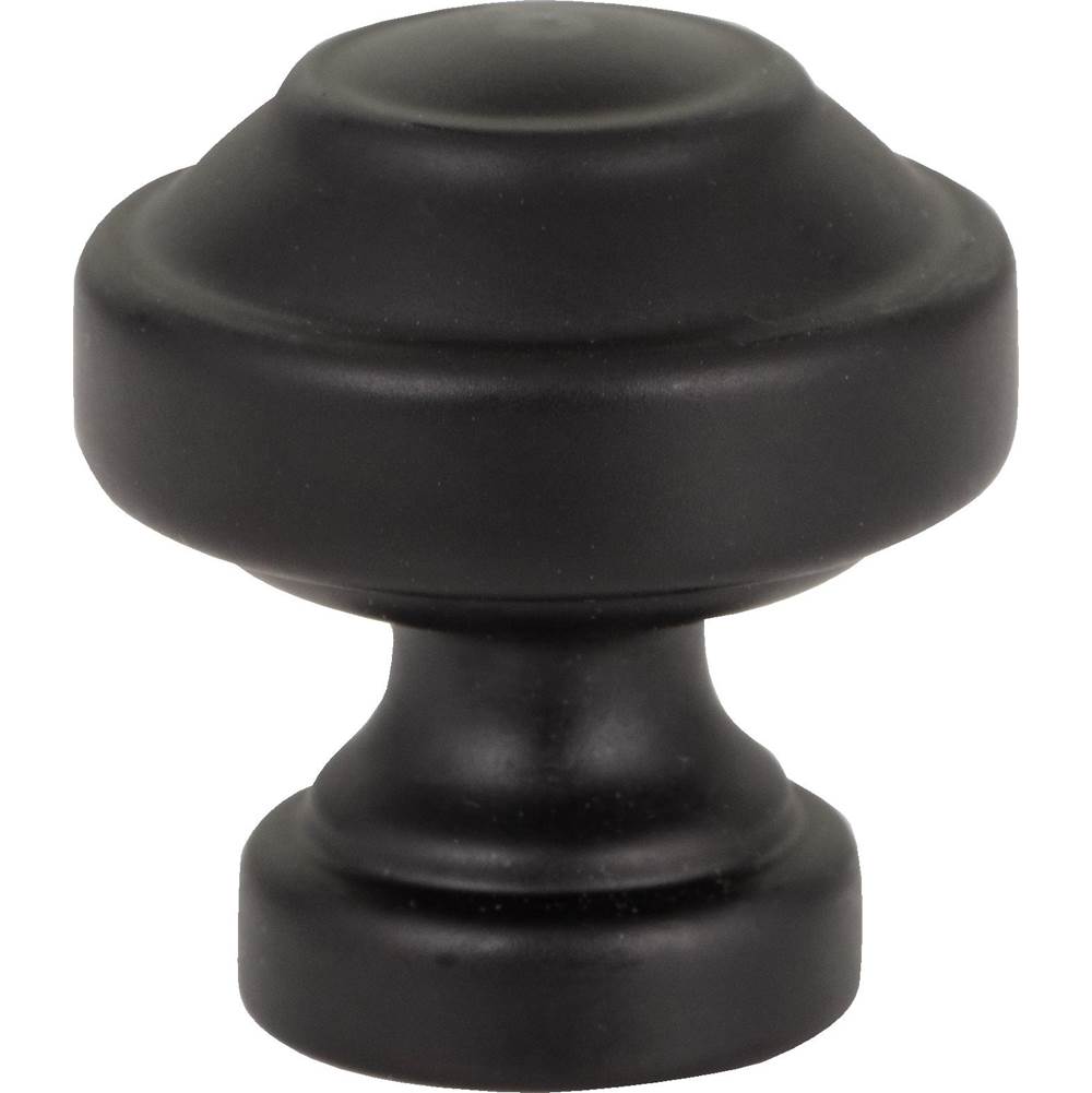 Atlas - Malin Knob 1 1/8 Inch Matte Black - Matte Black