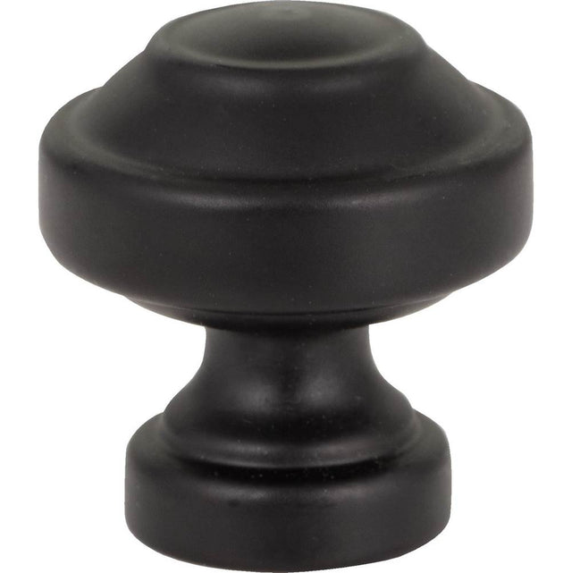 Atlas - Malin Knob 1 1/8 Inch Matte Black - Matte Black