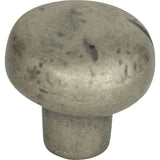 Atlas - Distressed Round Knob 1 3/8 Inch Pewter - Pewter