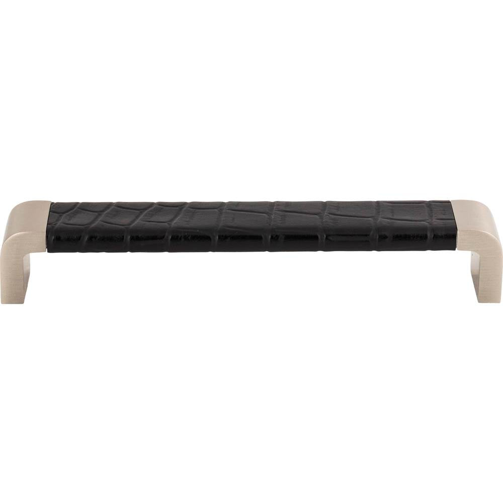 Atlas - Paradigm Pull 6 5/16 Inch (c-c) BN and Black Croc Leather - Brushed Nickel,Black Croc Leather